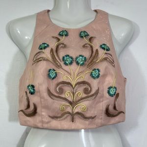 Bebe embroidered crop top moonstruck